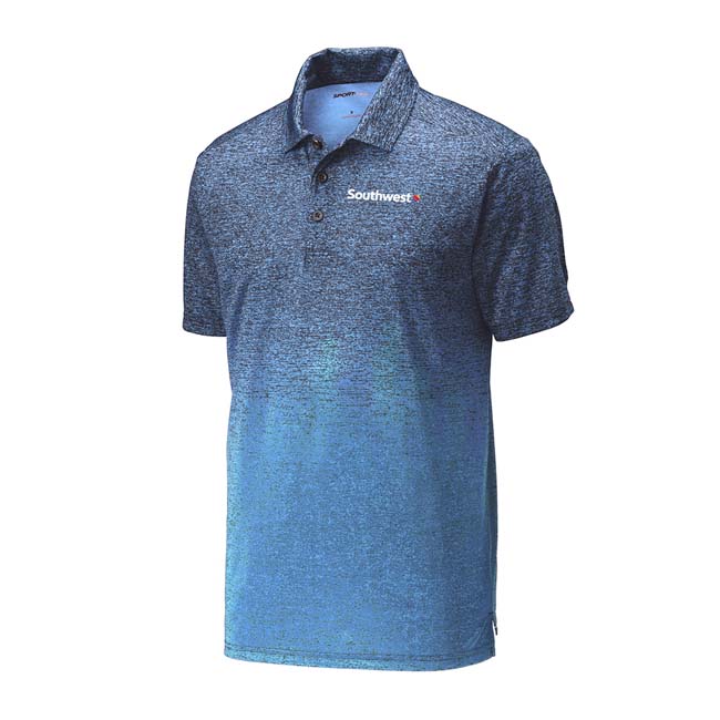 Athletic Blue Ombre Sport Polo