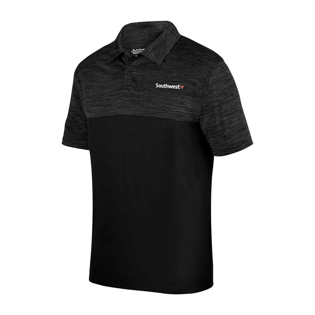 Black Heathered Polo