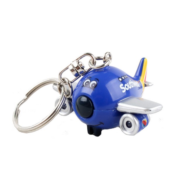 LED Light Plane Keychain