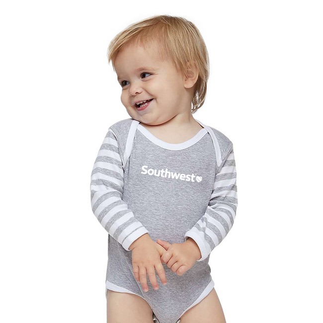 Striped Sleeve Infant Onesie