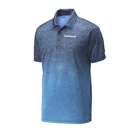 Athletic Blue Ombre Sport Polo