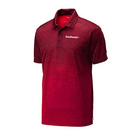 Athletic Red Ombre Sport Polo